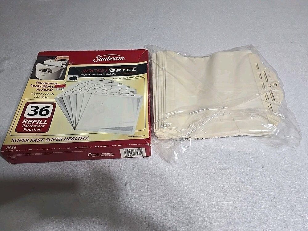 Sunbeam RP36 Rocket Grill Refill Parchment Pouches 36 Pack